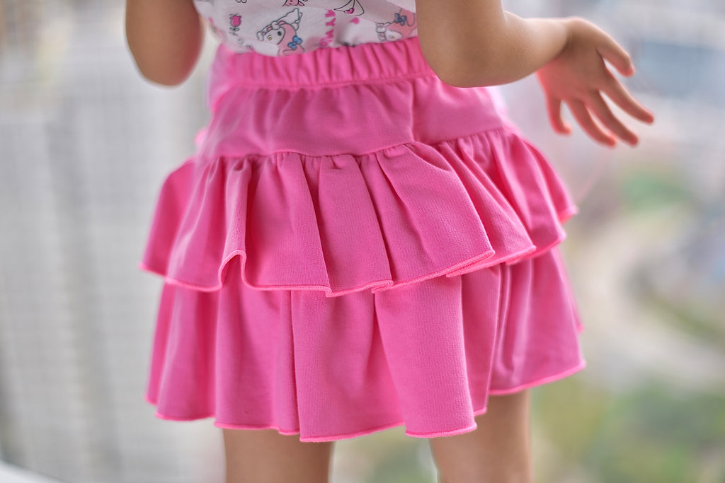 Shocking Pink Skirt with Ribbon