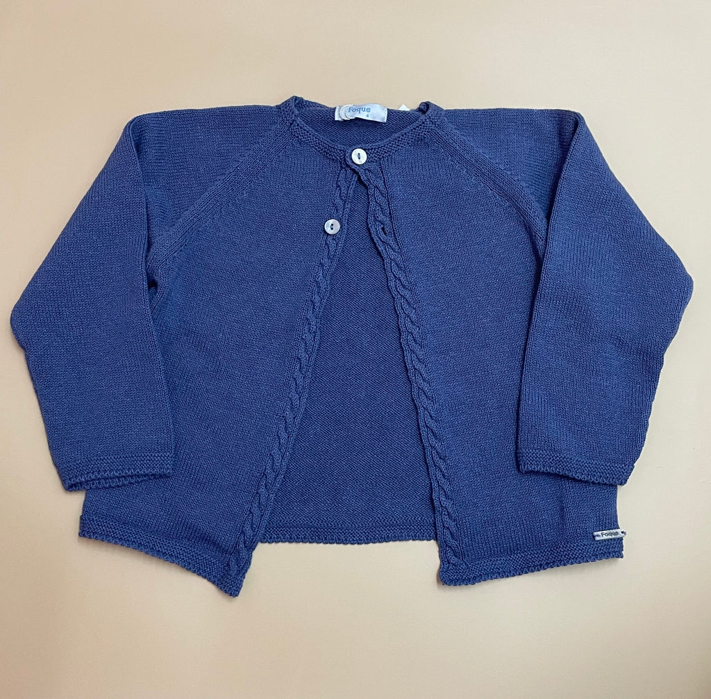 Blue Unisex Knitted Cardigan