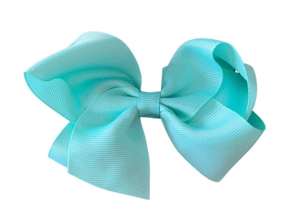 Large Mint Green Bow Clip