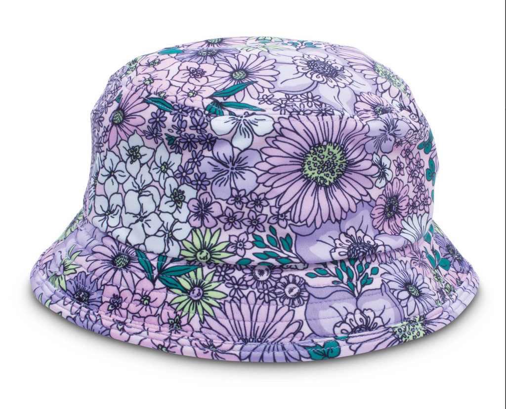 Purple Floral Bucket Hat (UPF50+ Sun Protective)