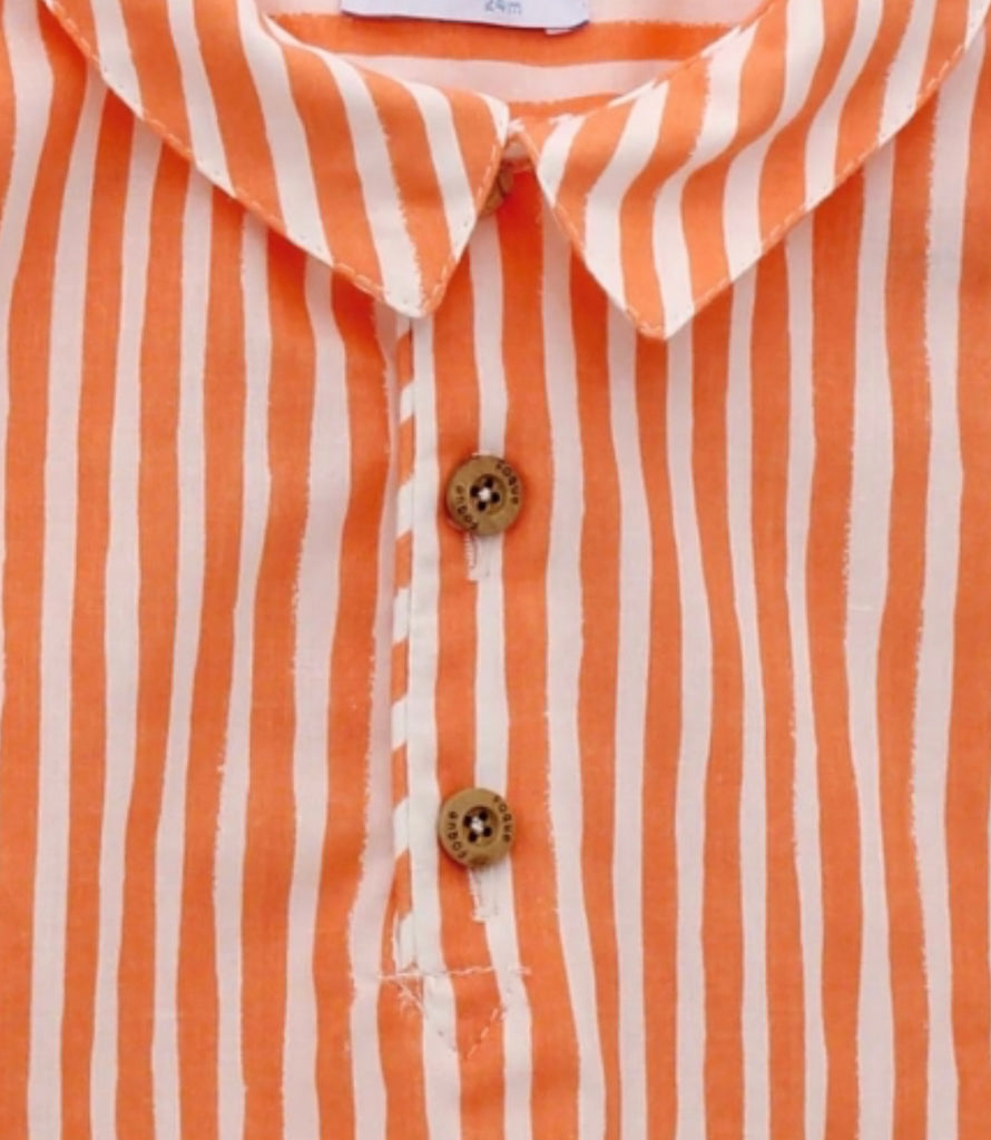 Straight Stripe Shirt (Orange)