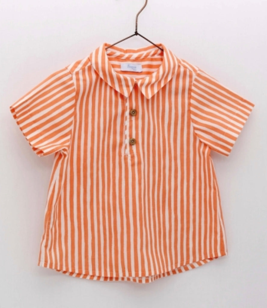 Straight Stripe Shirt (Orange)