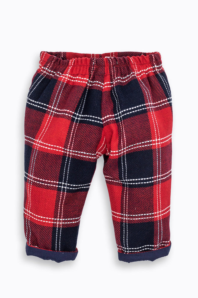 Tartan Red And Navy Trousers