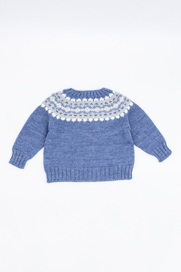 Merino Wool Knitted Sweater Blue