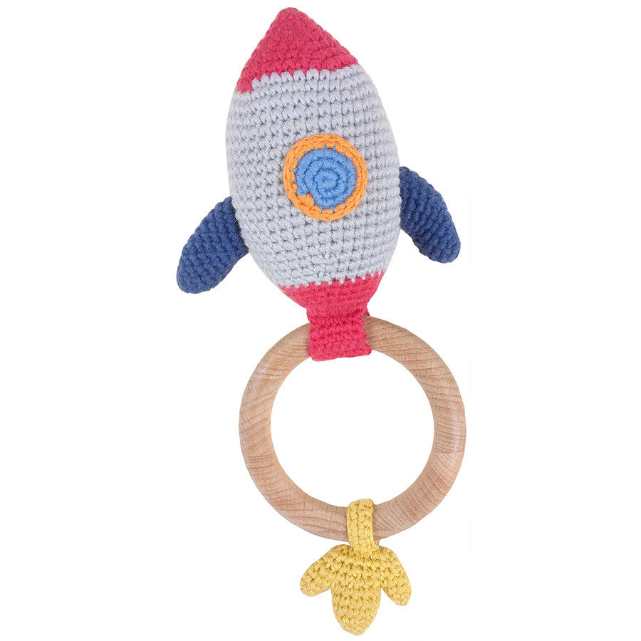 Crochet Rocket Ring Rattle