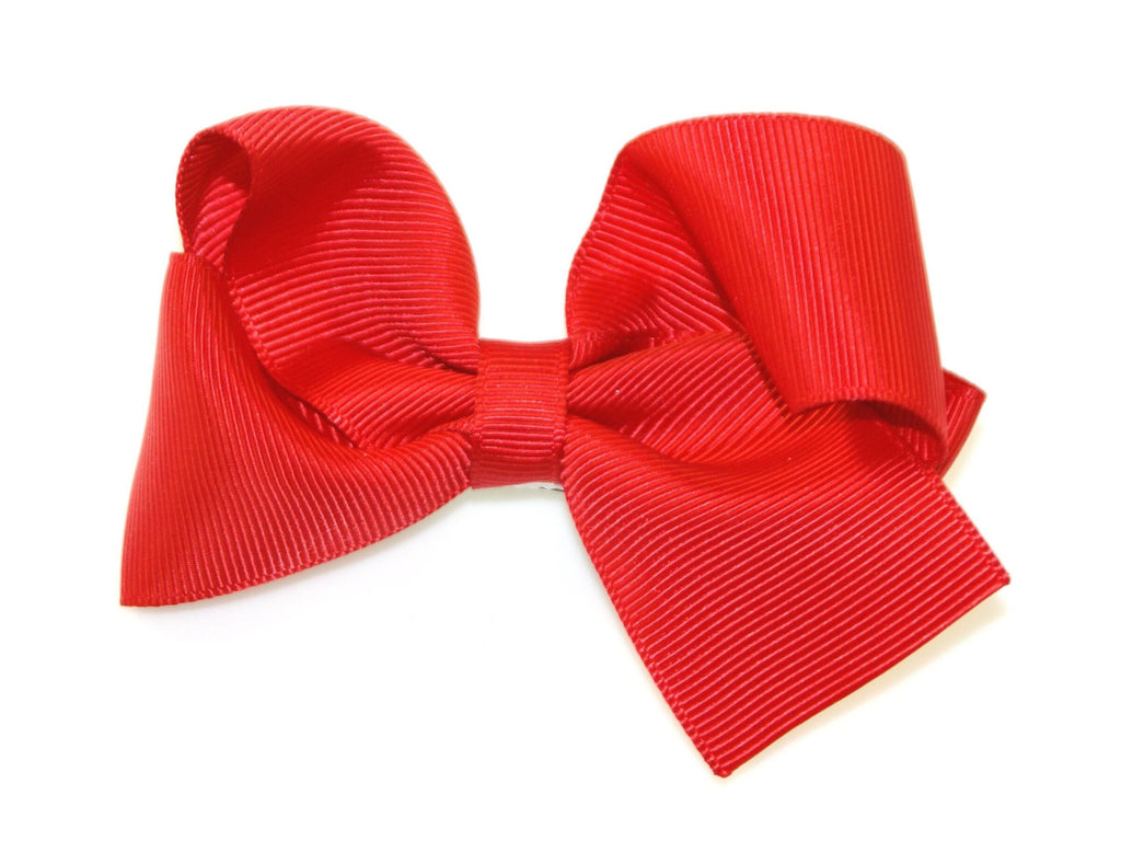 Grosgrain Large Red Bow Clip