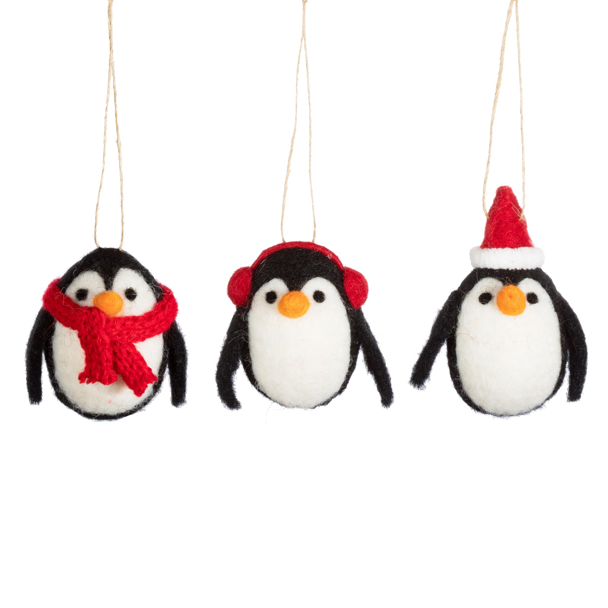 Felt Penguin With Baby Tree Decoration - Postbox Party