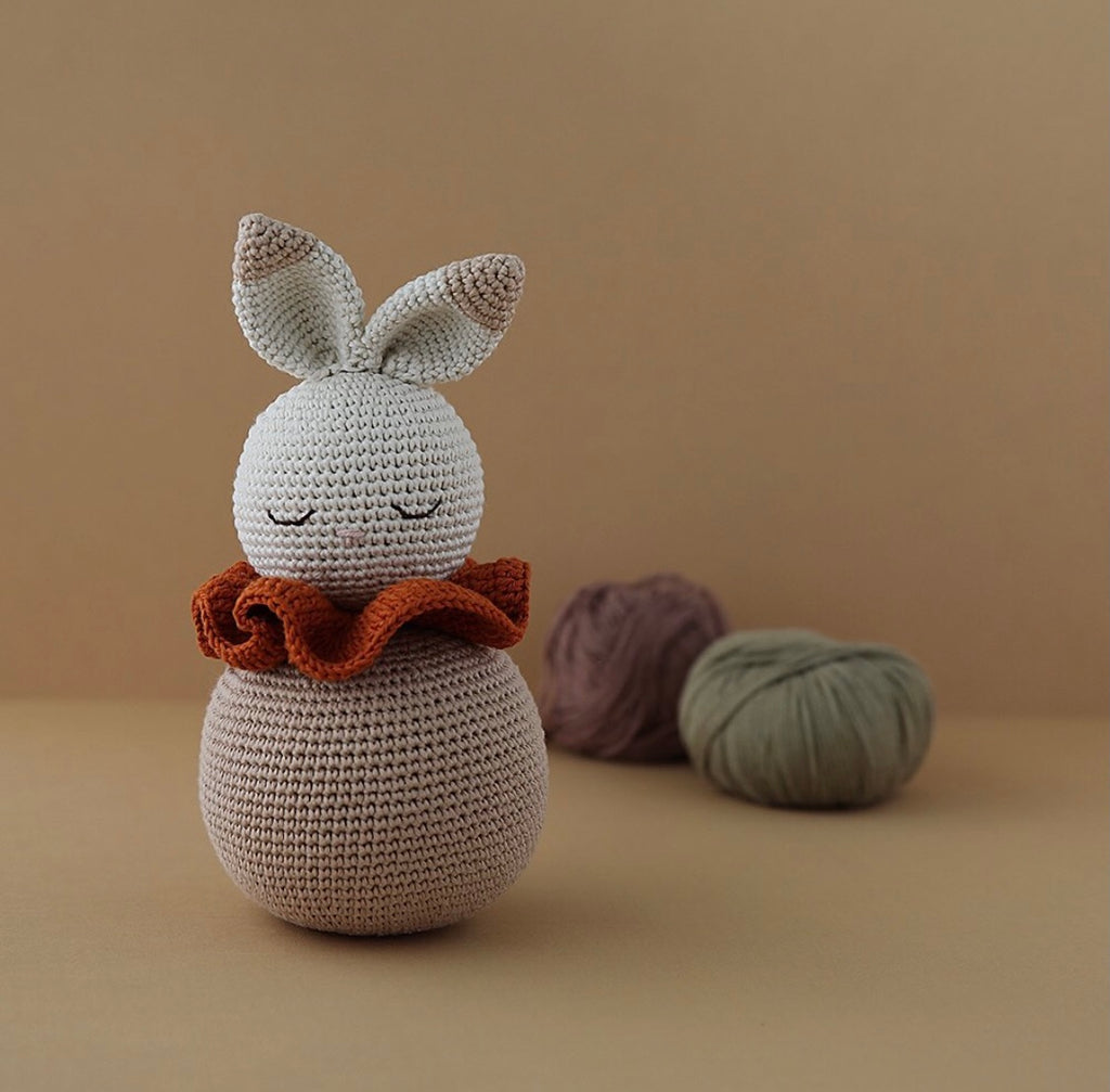 Rolling Bunny Organic Cotton Toy - Happy Milk