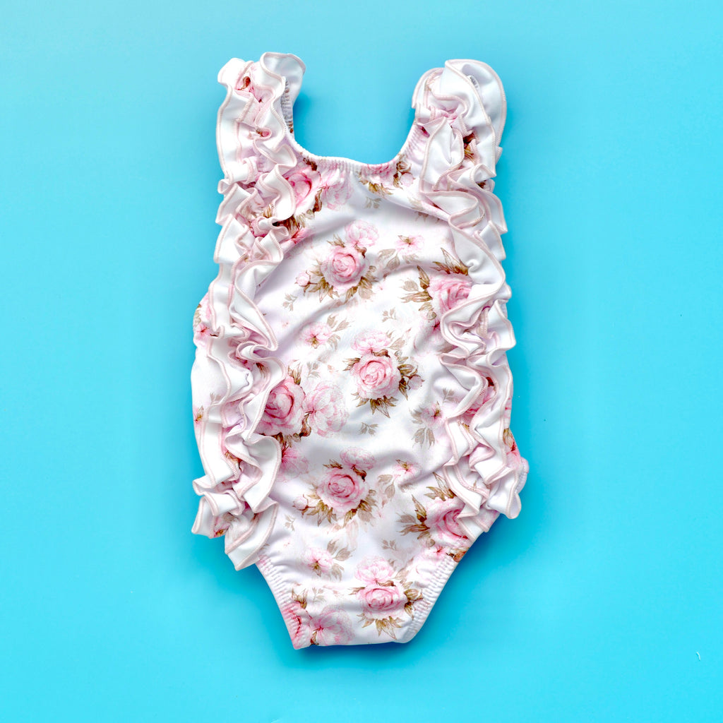 Pink Rose Frill Swimsuit