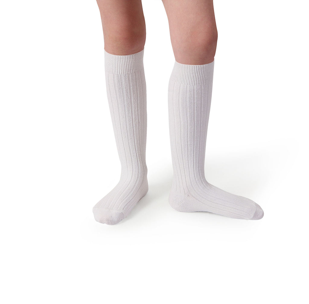 La Haute - High Ribbed Socks (White)