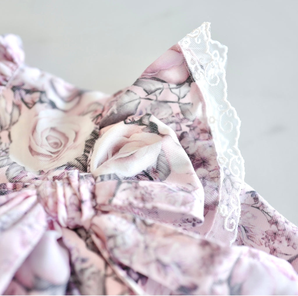 Rose Dress with Trimmed Lace (Exclusive Fabric)