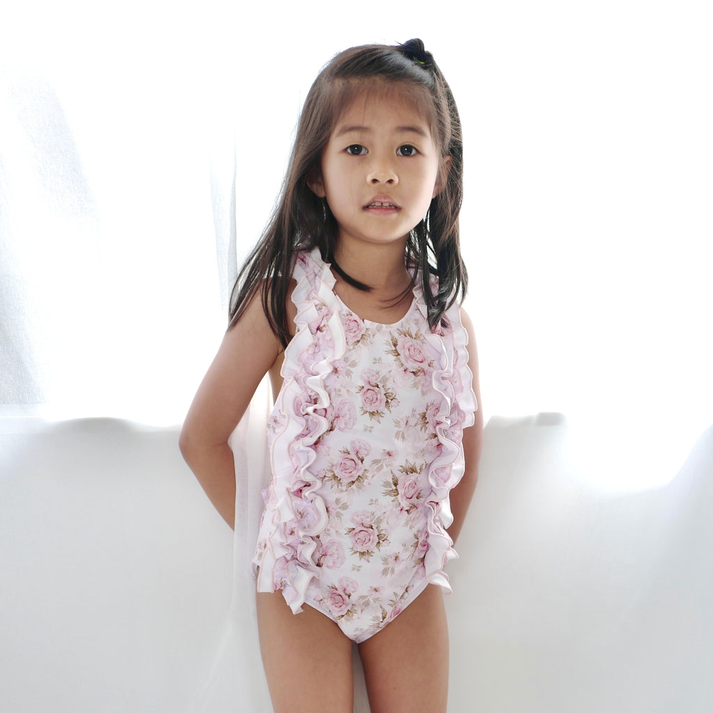 Pink Rose Frill Swimsuit