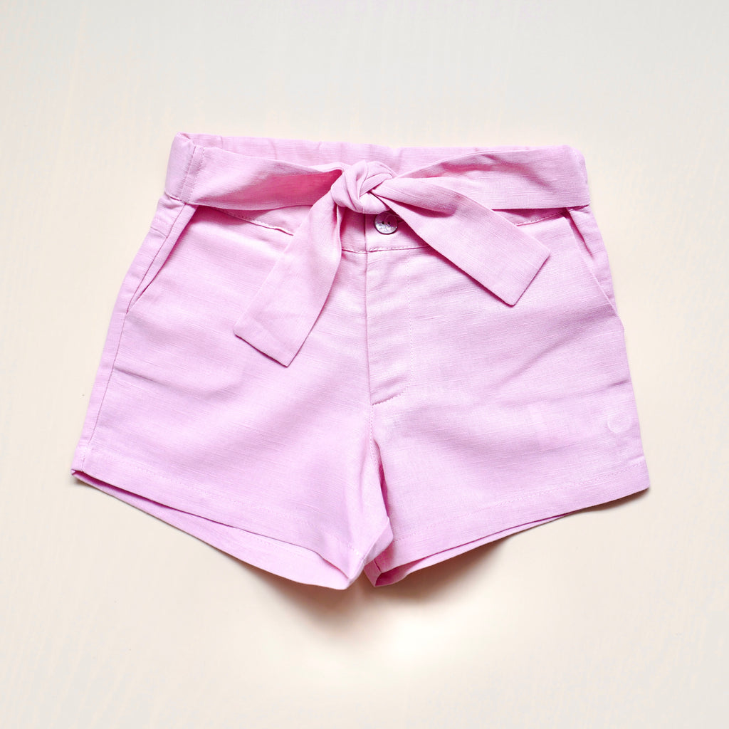 Charlotte Linen Girls' Shorts
