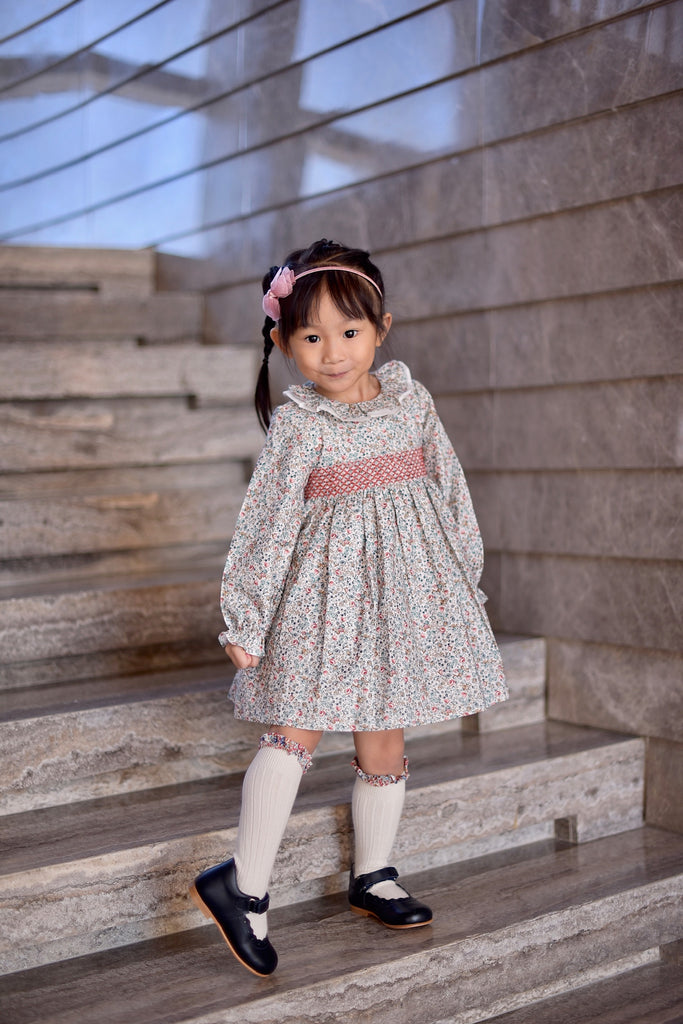 Claire Floral Girls Long sleeves Dress