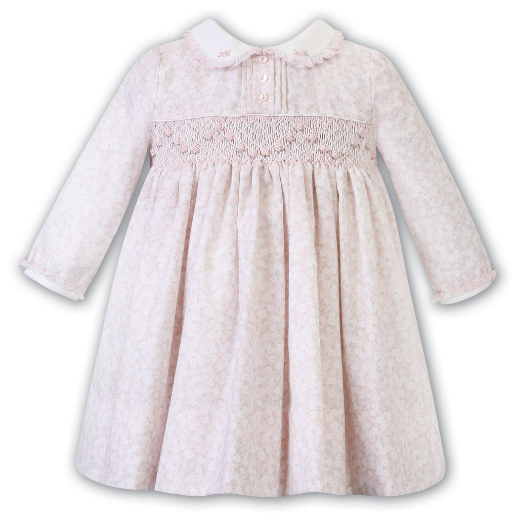 Classic Ditsy Baby Pink Smocked Dress